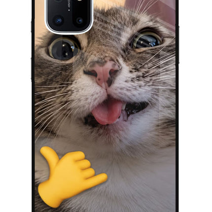 Silly Cat Call Oneplus 8T Glass Case