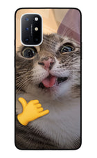 Silly Cat Call Oneplus 8T Glass Case