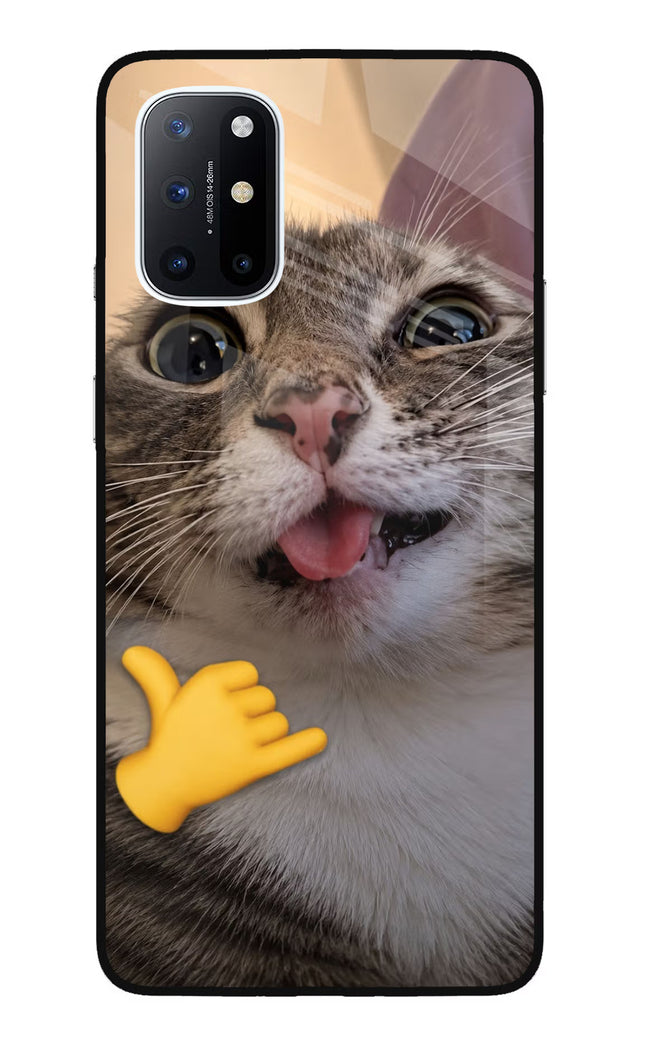 Silly Cat Call Oneplus 8T Glass Case