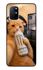 Gamer Cat Energy Oneplus 8T Glass Case