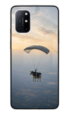 Skydiving Cow Oneplus 8T Glass Case
