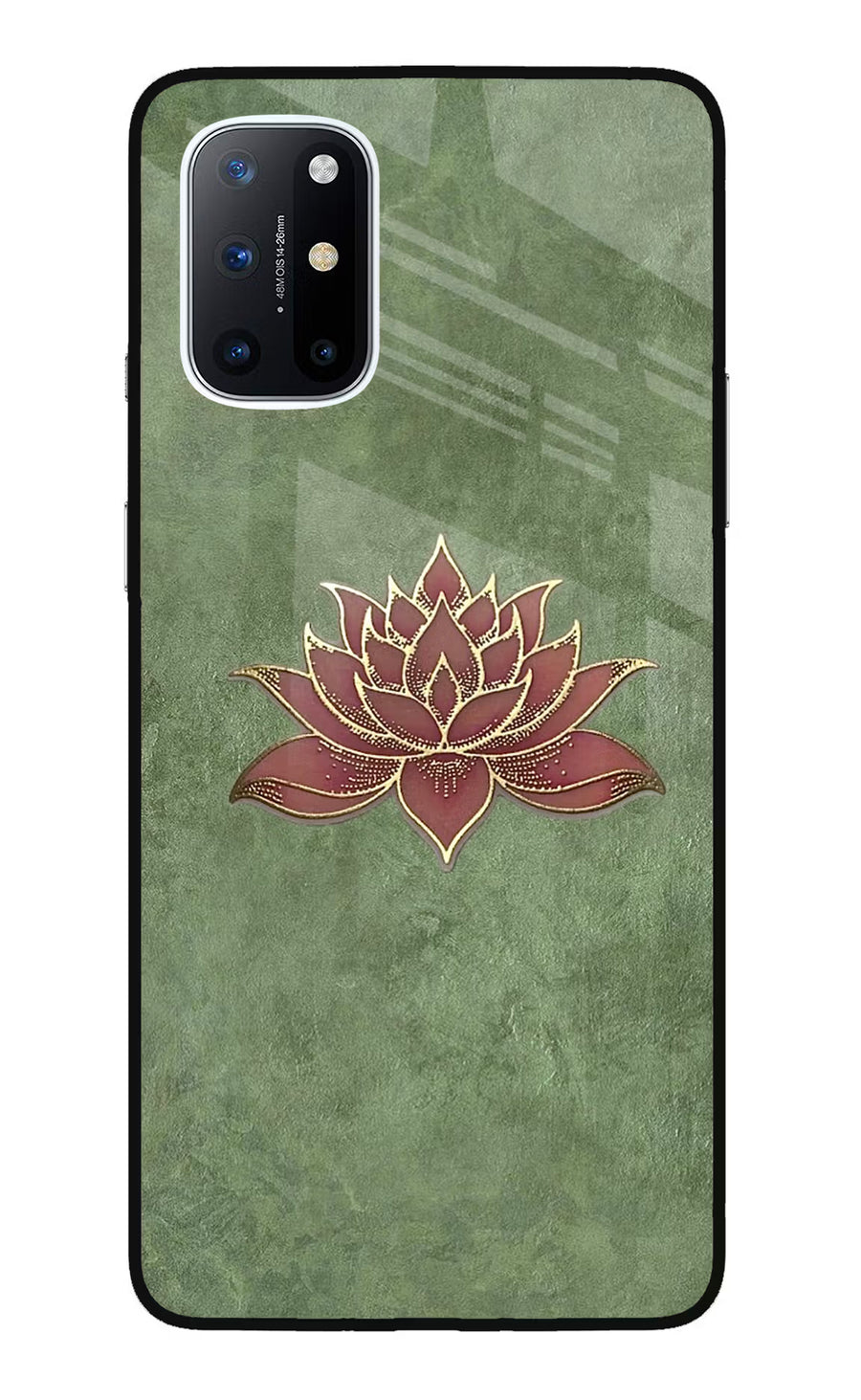 Lotus Grace Oneplus 8T Back Cover, Glass case