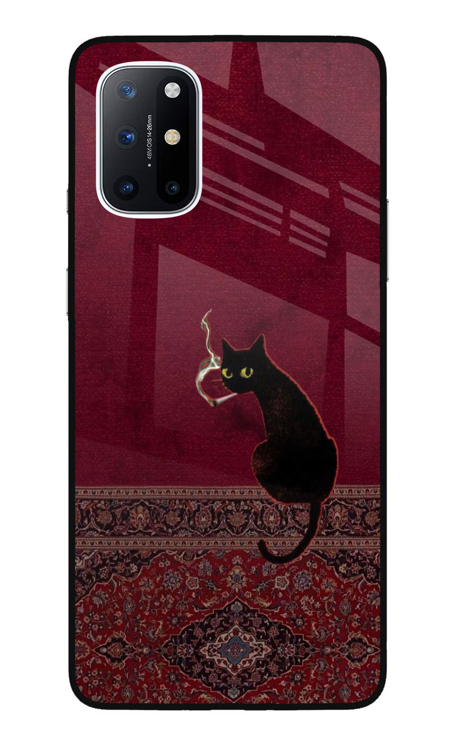 Midnight Cat Oneplus 8T Back Cover, Glass case
