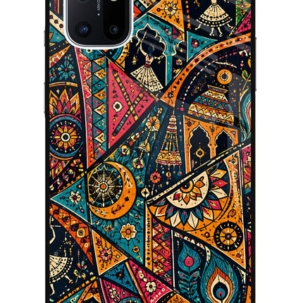 Folk Print Oneplus 8T Glass Case