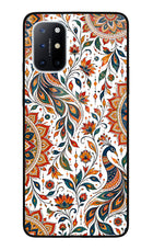 White Mayura Oneplus 8T Glass Case
