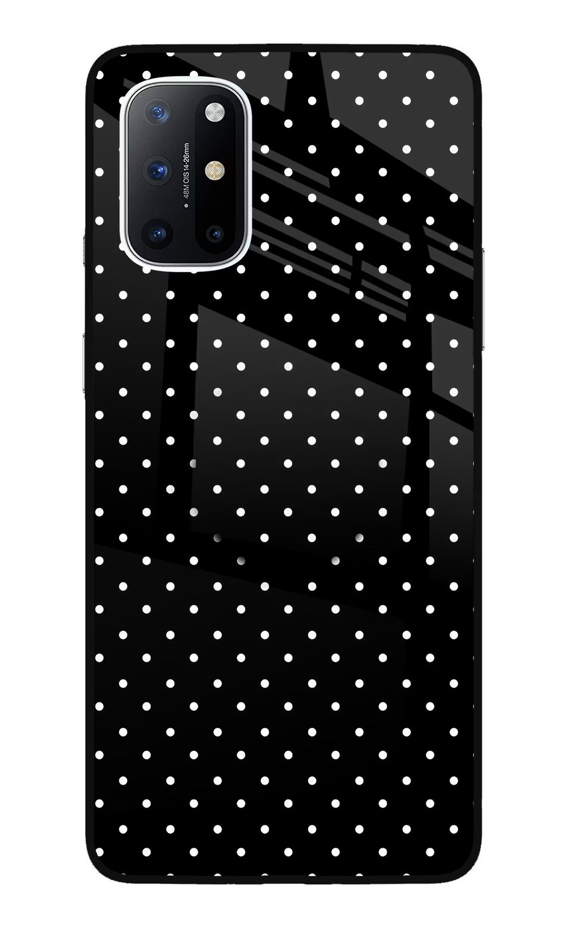 White Dots Oneplus 8T Glass Case
