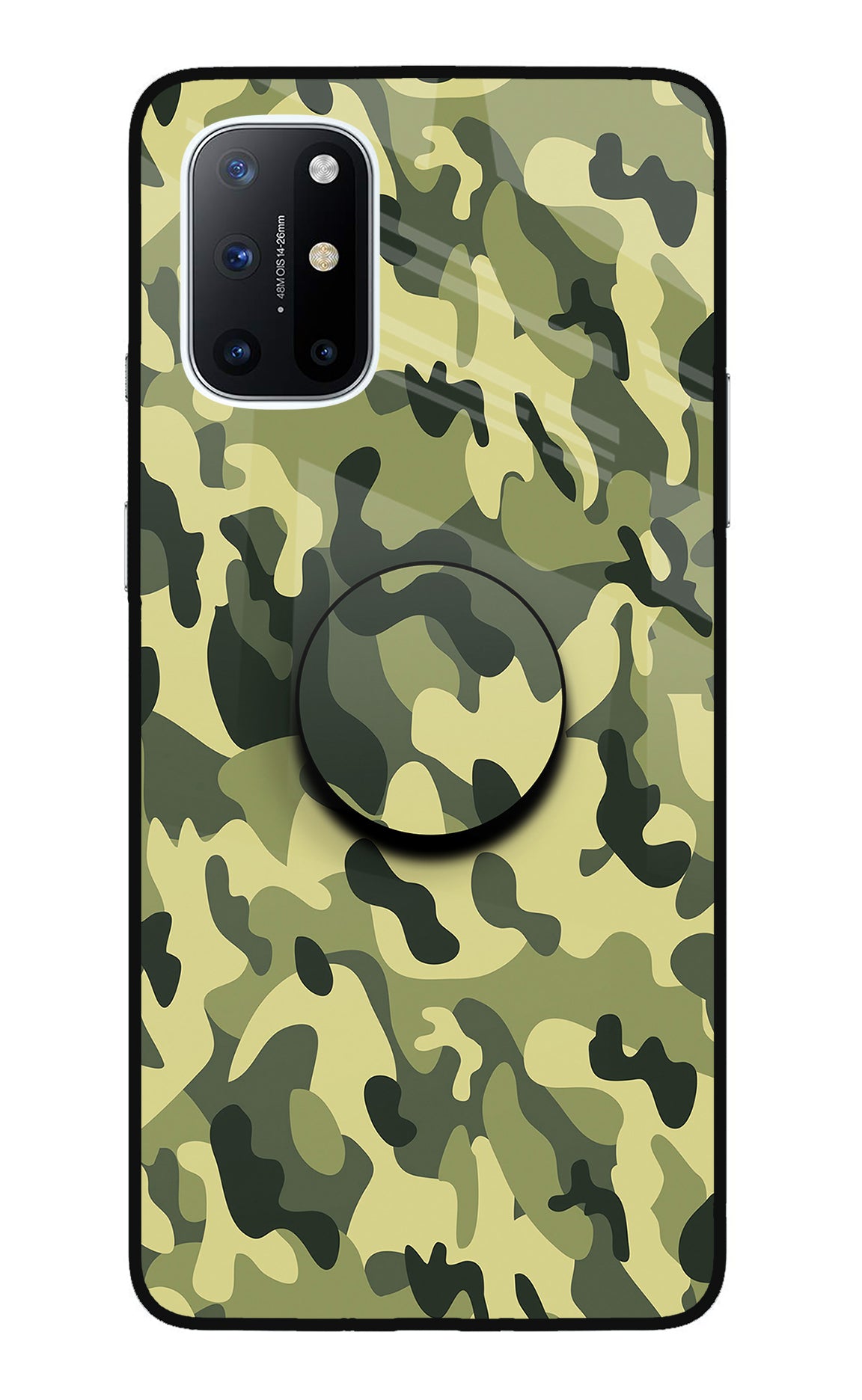 Camouflage Oneplus 8T Glass Case