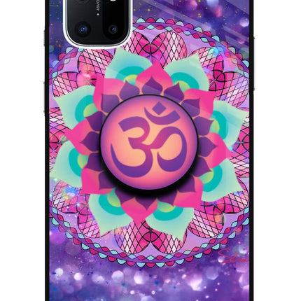 Om Purple Oneplus 8T Glass Case