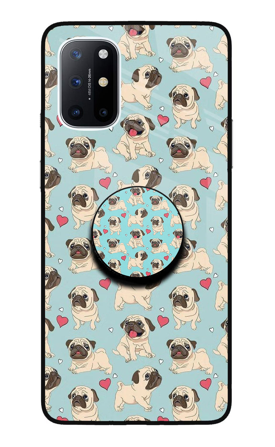 Pug Dog Oneplus 8T Pop Case, Glass case