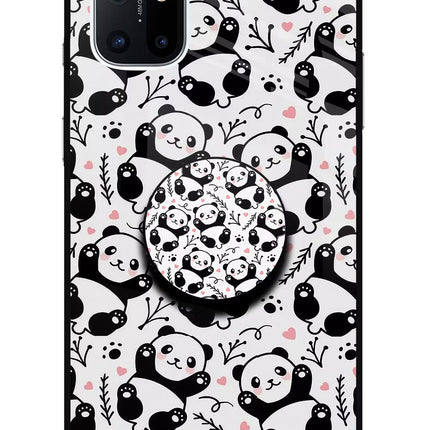 Cute Panda Oneplus 8T Glass Case