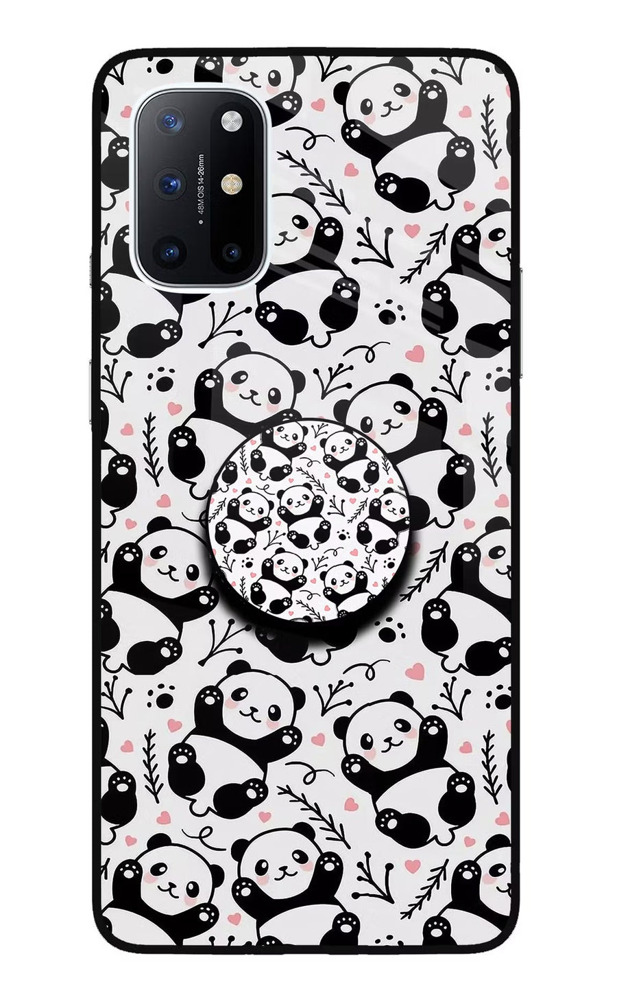 Cute Panda Oneplus 8T Pop Case, Glass case