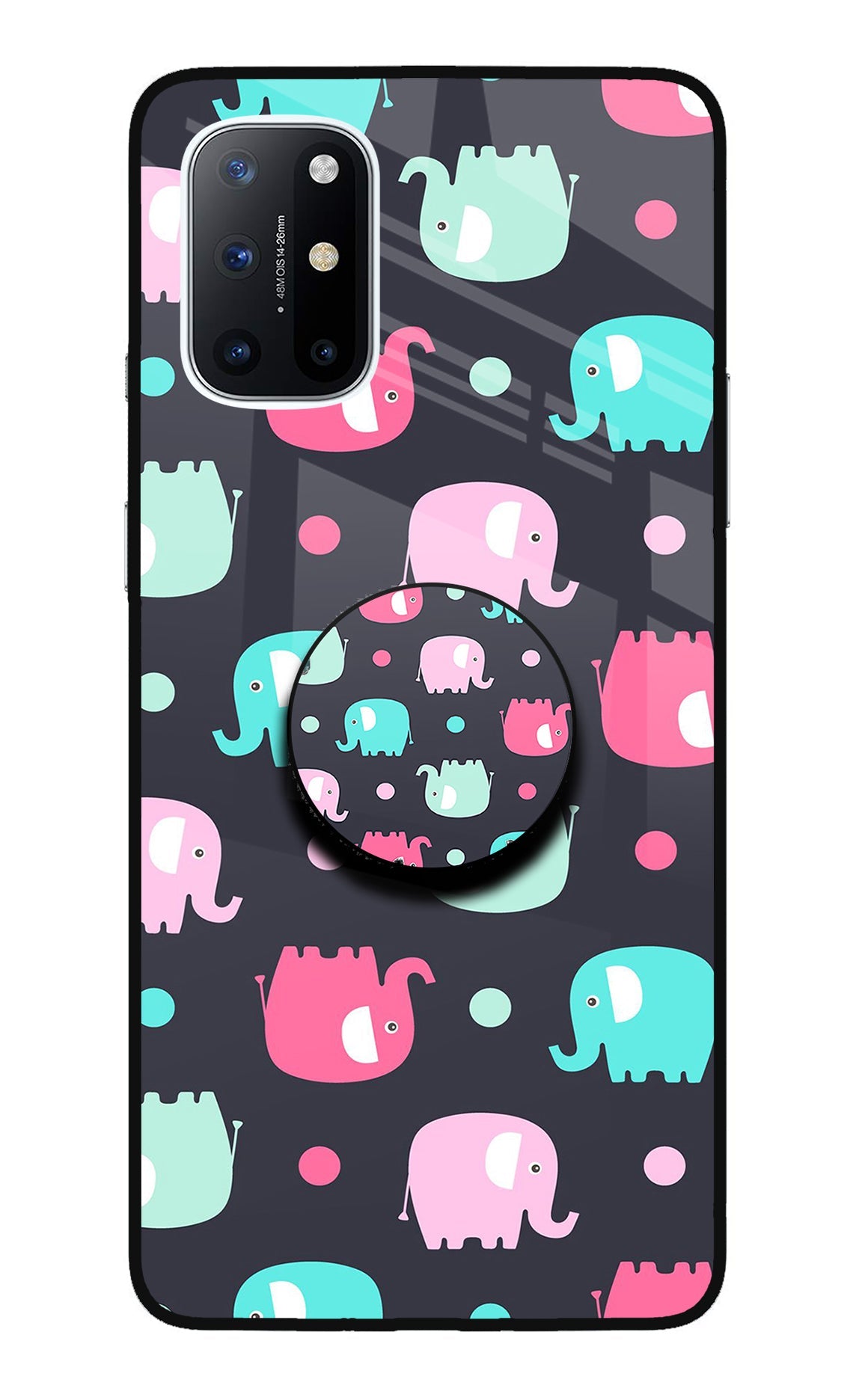 Baby Elephants Oneplus 8T Glass Case