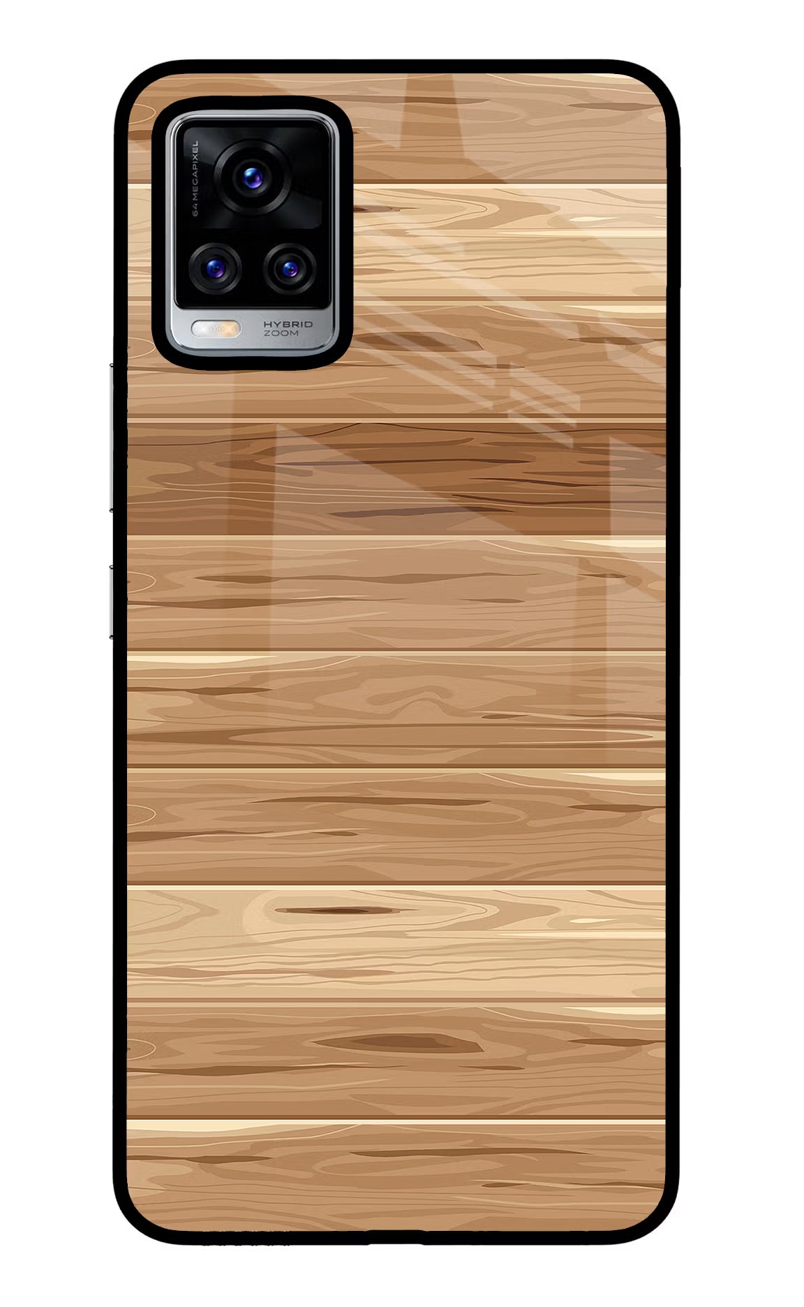 Wooden Vector Vivo V20 Pro Glass Case