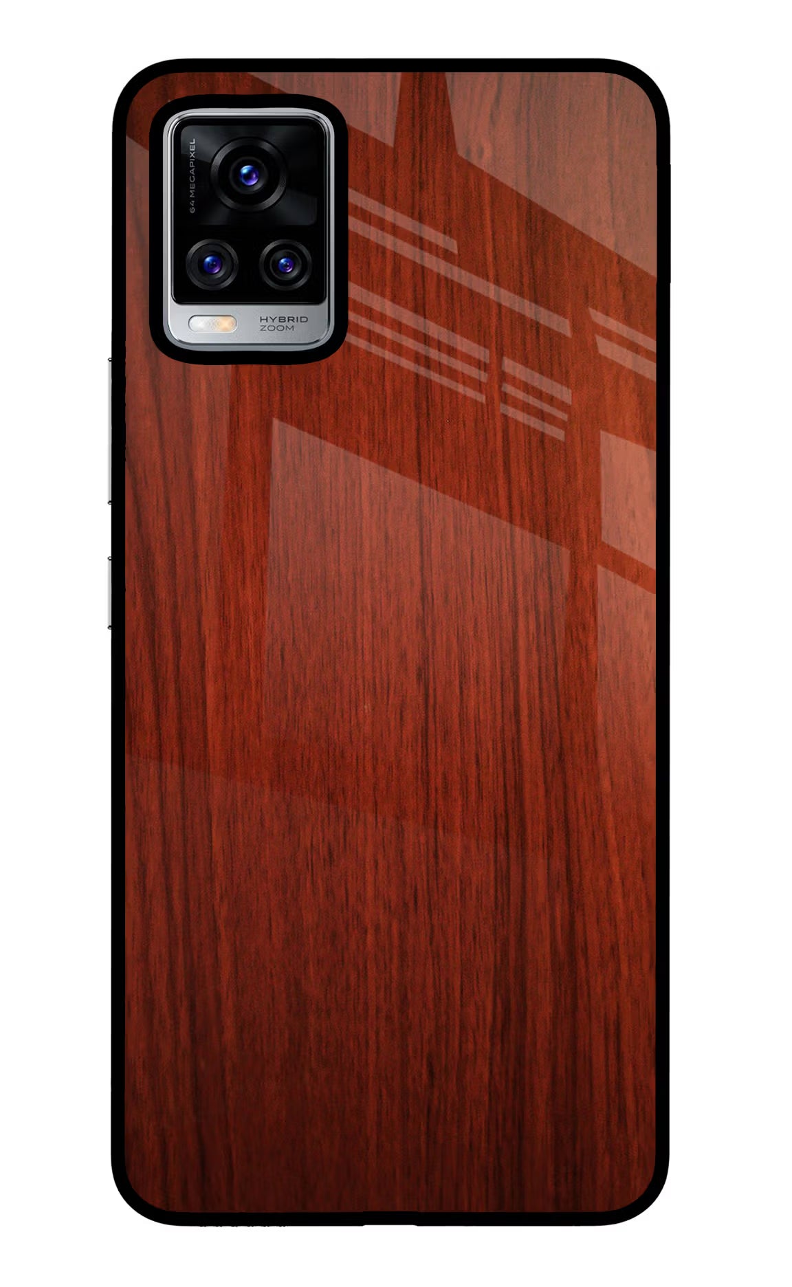 Wooden Plain Pattern Vivo V20 Pro Glass Case