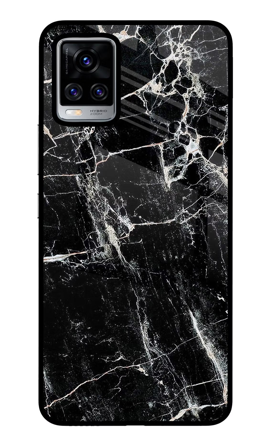 Black Marble Texture Vivo V20 Pro Glass Case