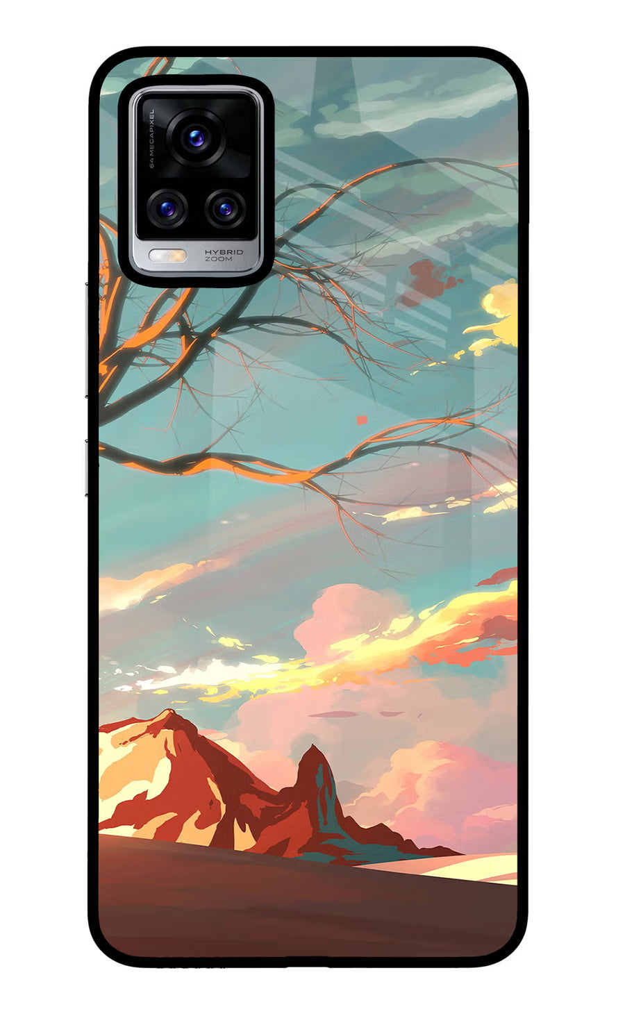 Scenery Vivo V20 Pro Back Cover, Glass case