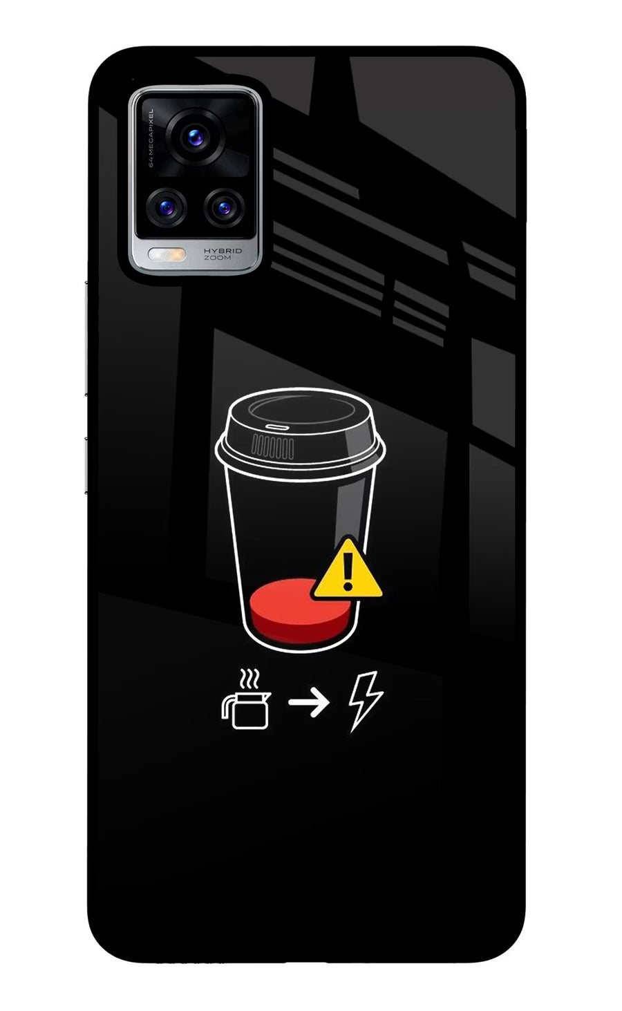 Coffee Vivo V20 Pro Back Cover, Glass case