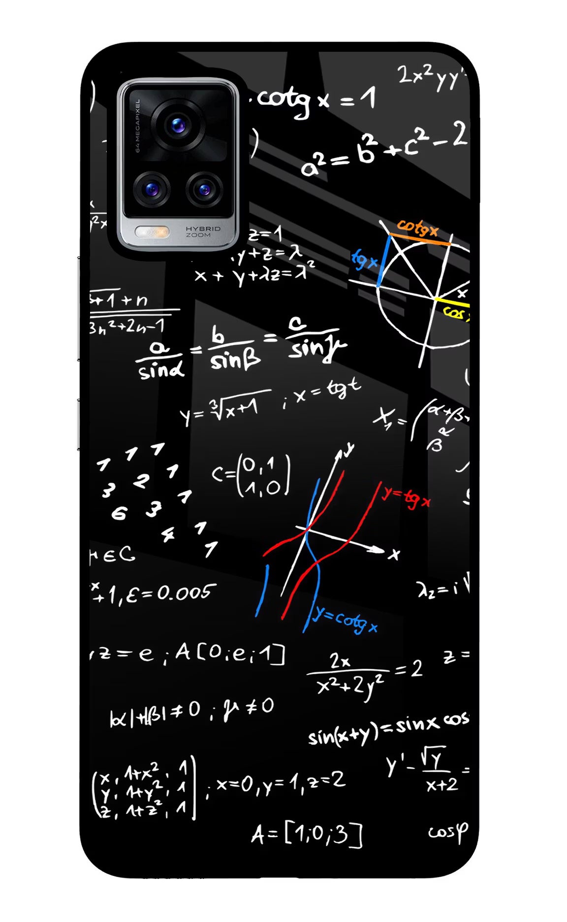 Mathematics Formula Vivo V20 Pro Glass Case Back Cover by Casekaro