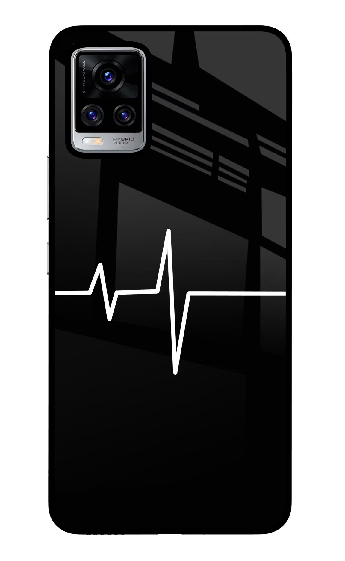 Heart Beats Vivo V20 Pro Glass Case Back Cover by Casekaro