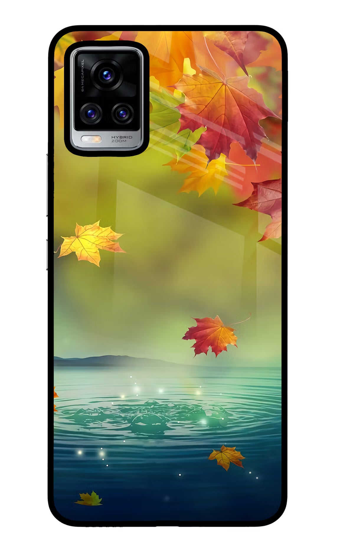 Flowers Vivo V20 Pro Glass Case Back Cover by Casekaro