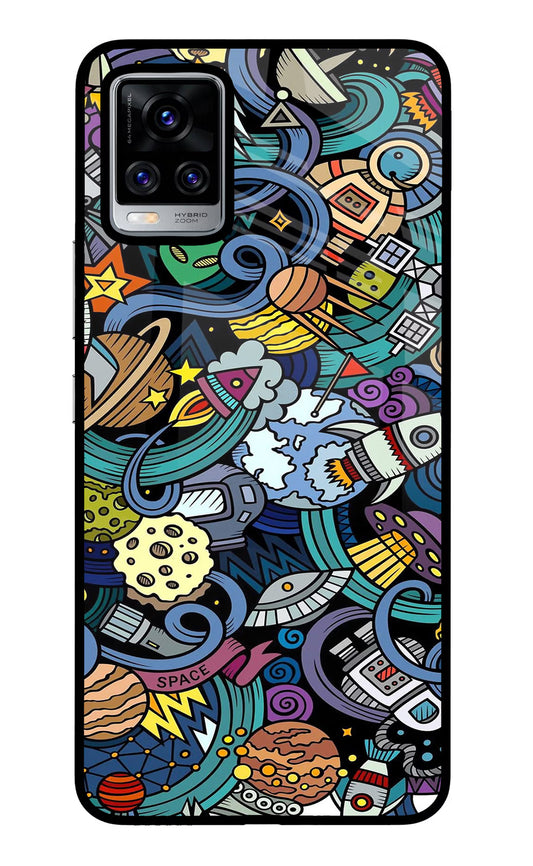 Space Abstract Vivo V20 Pro Glass Case
