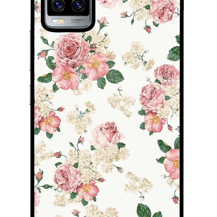 Flowers Vivo V20 Pro Glass Case Back Cover by Casekaro