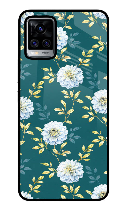Flowers Vivo V20 Pro Glass Case