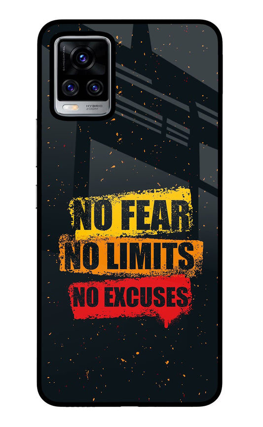 No Fear No Limits No Excuse Vivo V20 Pro Glass Case