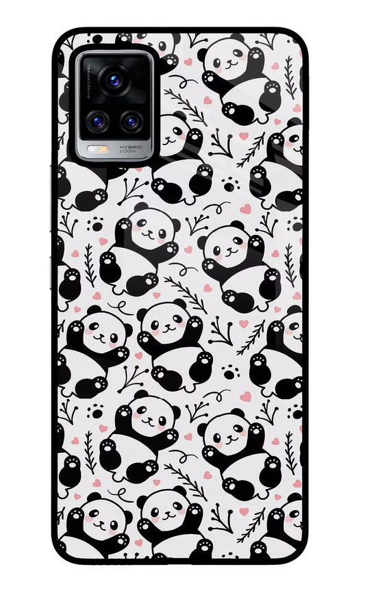 Cute Panda Vivo V20 Pro Glass Case