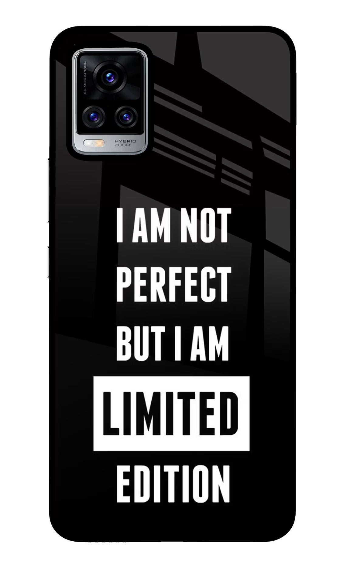 I Am Not Perfect But I Am Limited Edition Vivo V20 Pro Glass Case Back Cover by Casekaro