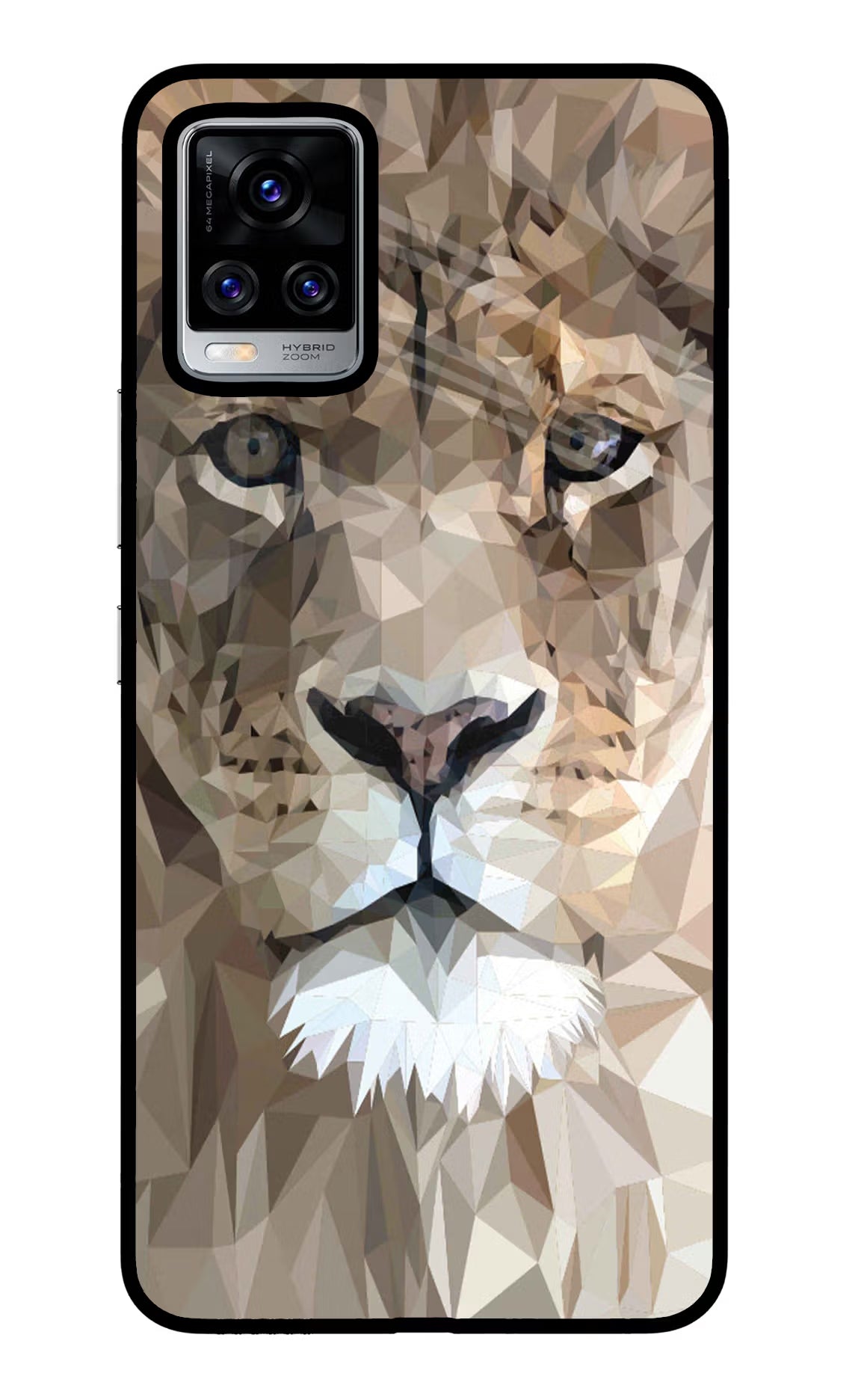 Lion Art Vivo V20 Pro Glass Case Back Cover by Casekaro