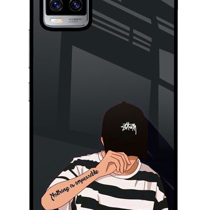 Aesthetic Boy Vivo V20 Pro Glass Case Back Cover by Casekaro