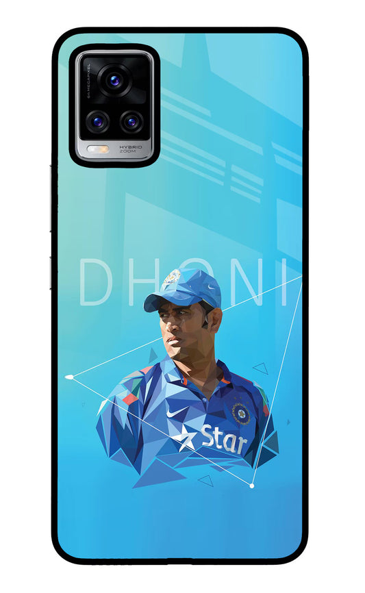Dhoni Artwork Vivo V20 Pro Glass Case