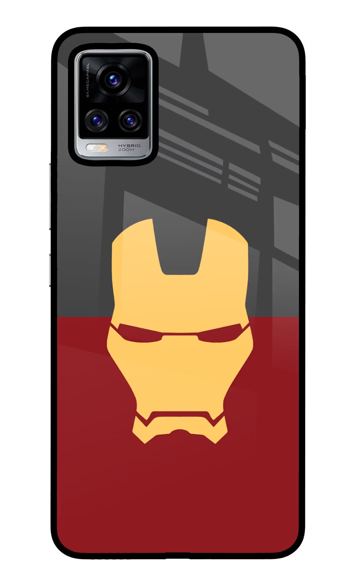 Ironman Vivo V20 Pro Glass Case Back Cover by Casekaro