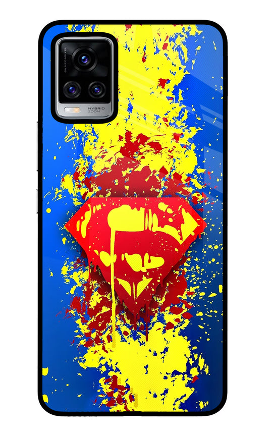 Superman logo Vivo V20 Pro Glass Case