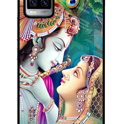 Lord Radha Krishna Vivo V20 Pro Glass Case Back Cover by Casekaro