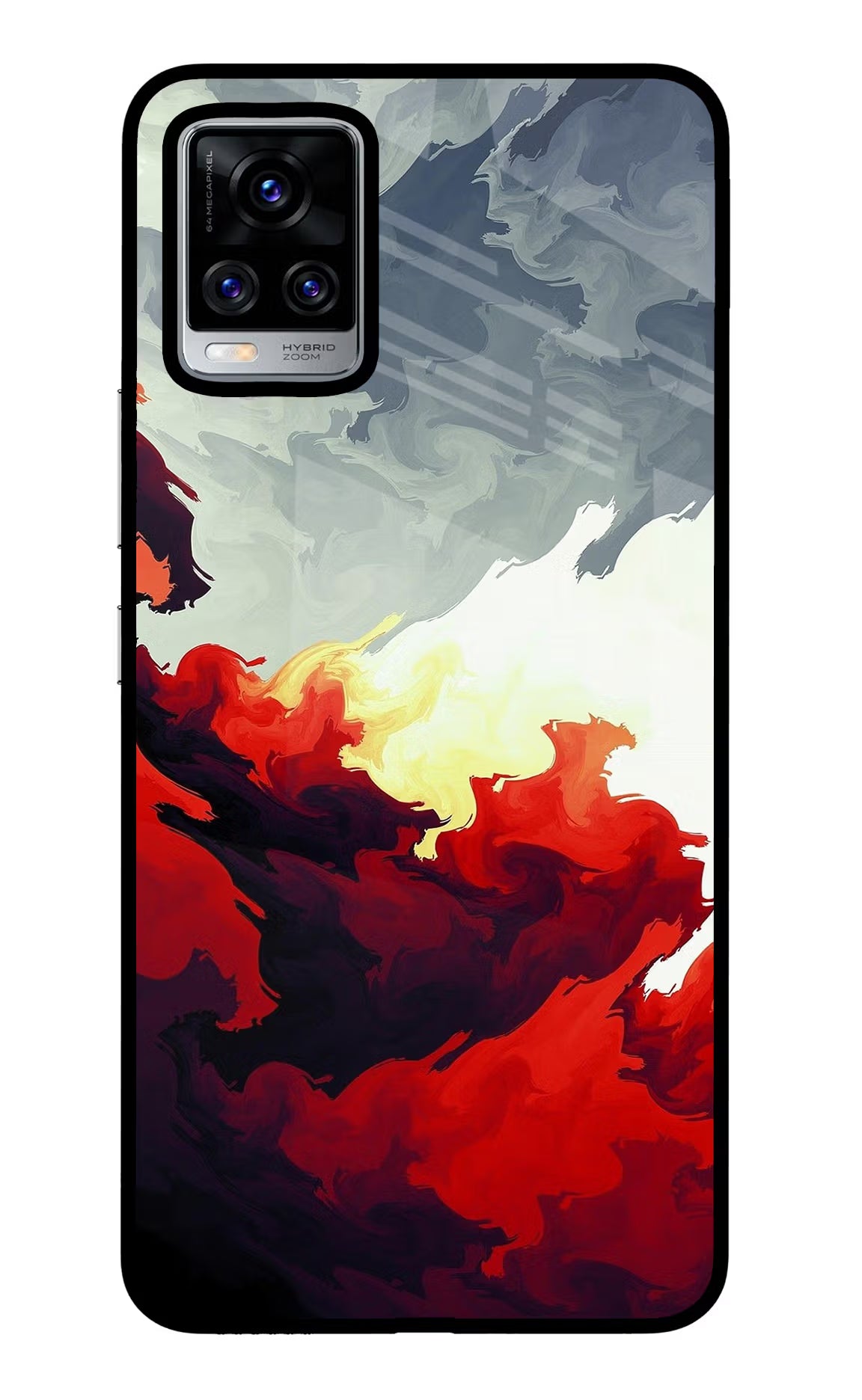 Fire Cloud Vivo V20 Pro Glass Case