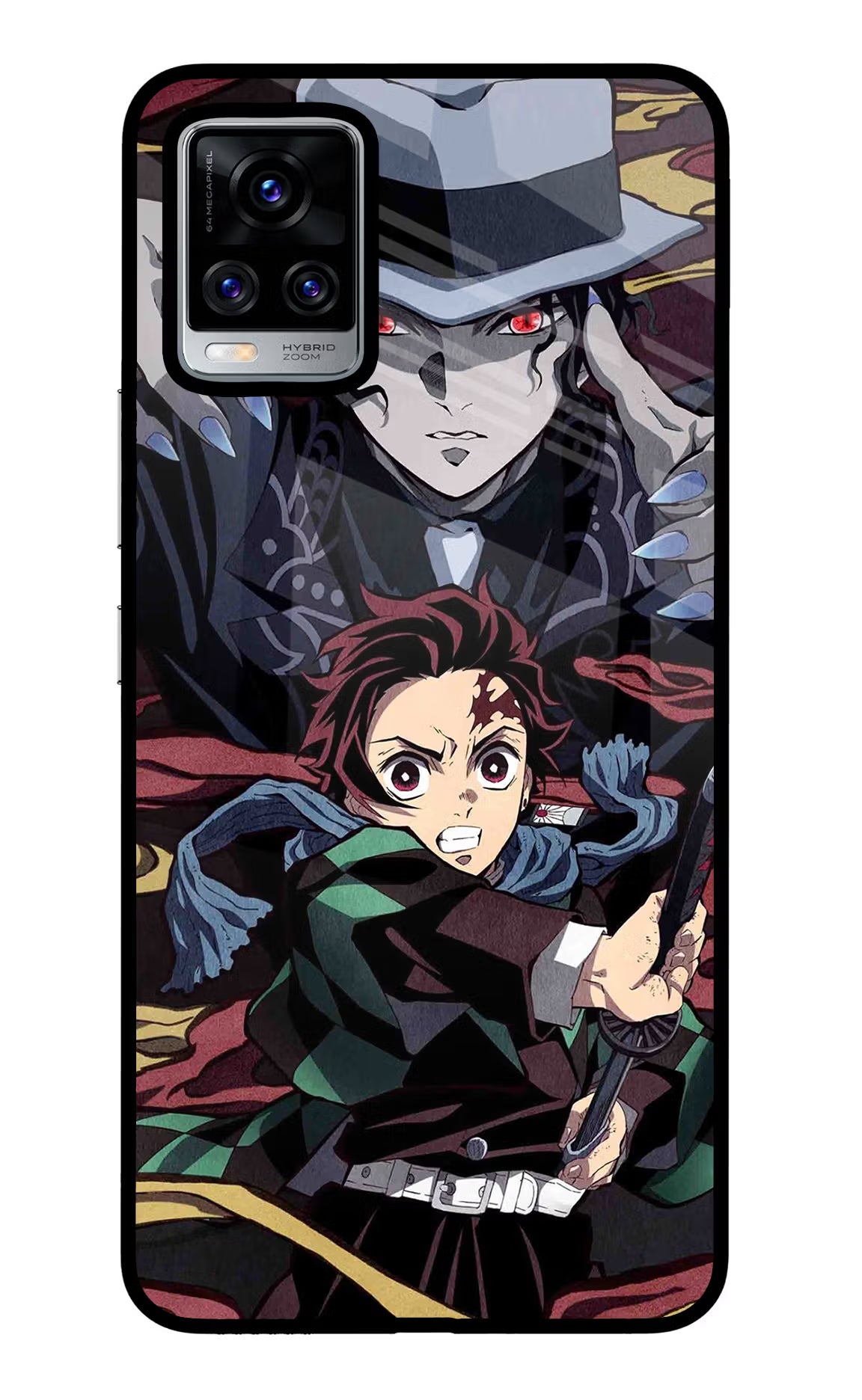 Demon Slayer Vivo V20 Pro Glass Case Back Cover by Casekaro