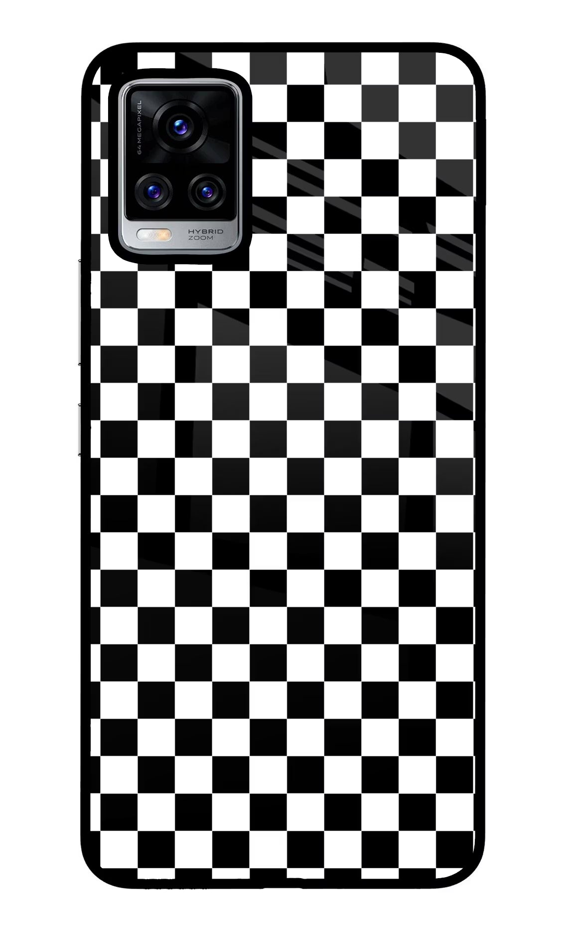 Chess Board Vivo V20 Pro Glass Case Back Cover by Casekaro