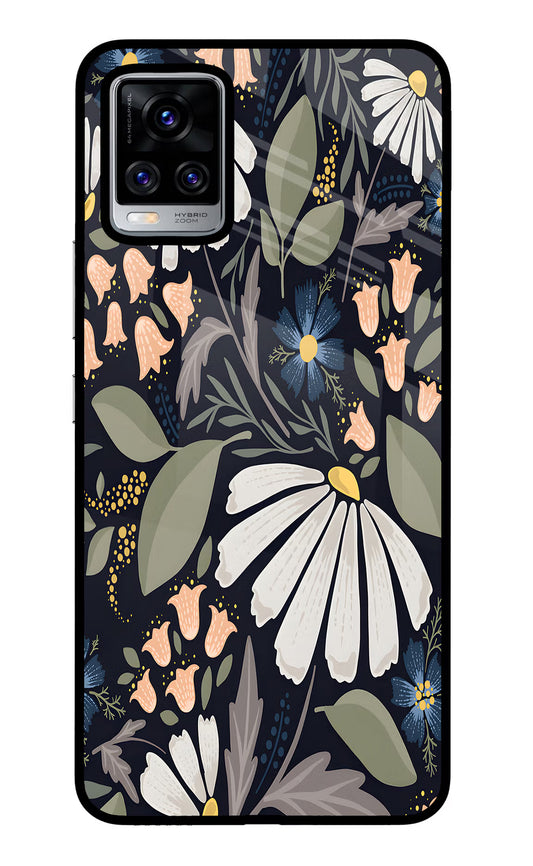 Flowers Art Vivo V20 Pro Glass Case