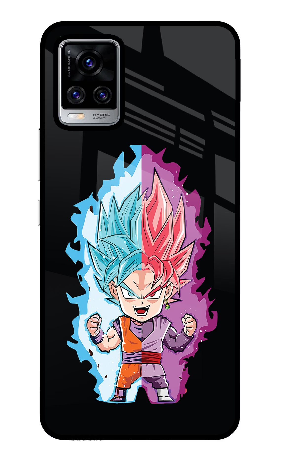 Chota Goku Vivo V20 Pro Glass Case Back Cover by Casekaro