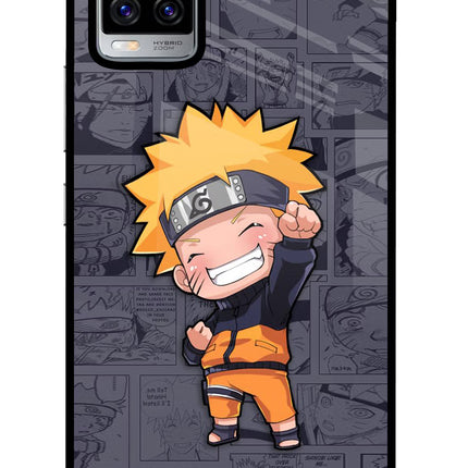 Chota Naruto Vivo V20 Pro Glass Case Back Cover by Casekaro