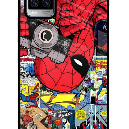 Spider Man Vivo V20 Pro Glass Case Back Cover by Casekaro