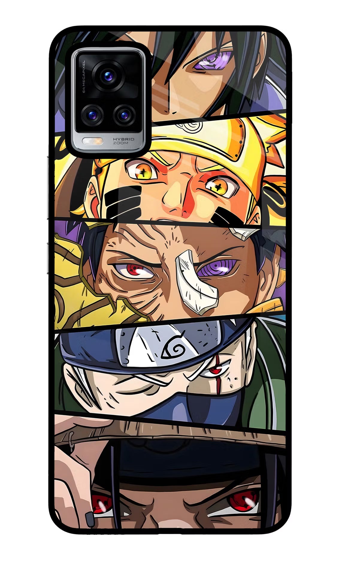 Naruto Character Vivo V20 Pro Glass Case
