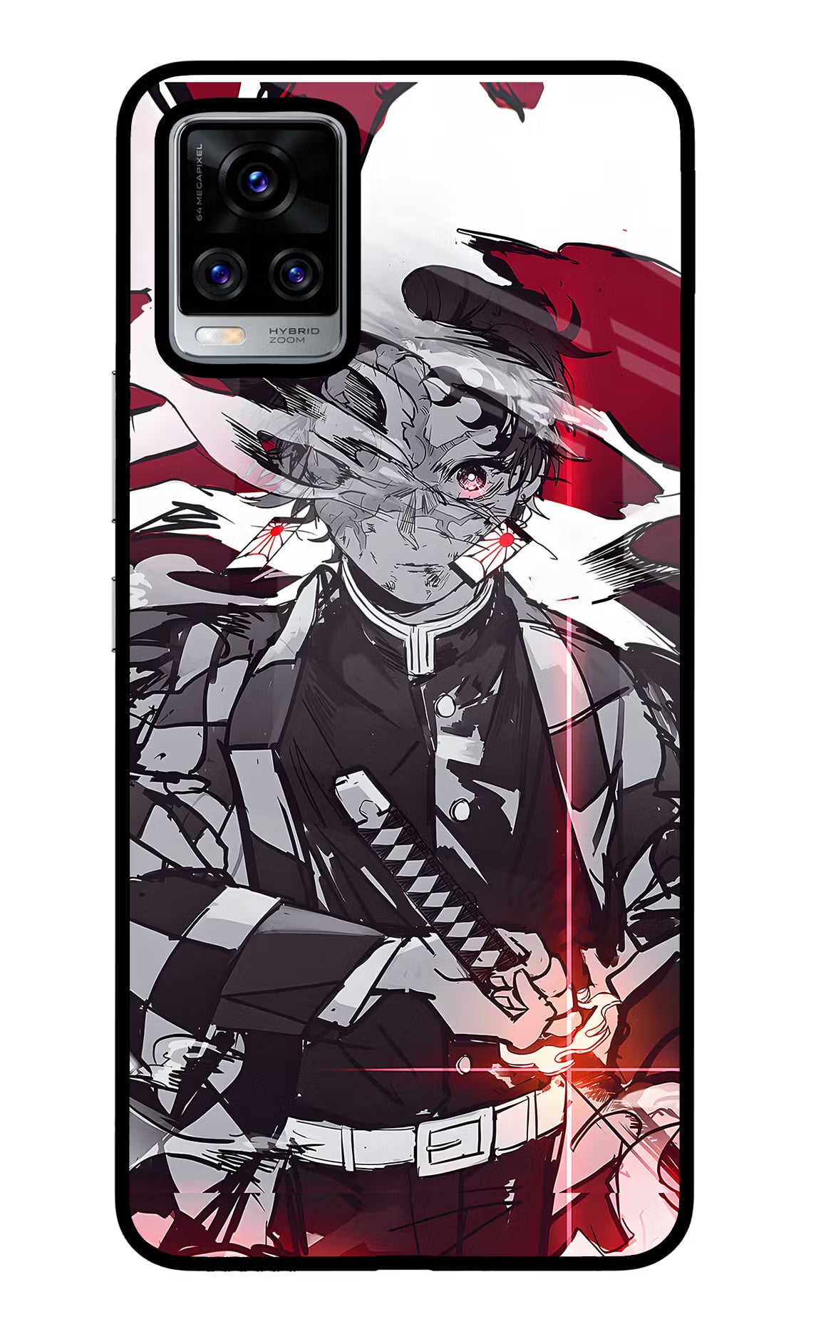 Demon Slayer Vivo V20 Pro Glass Case Back Cover by Casekaro