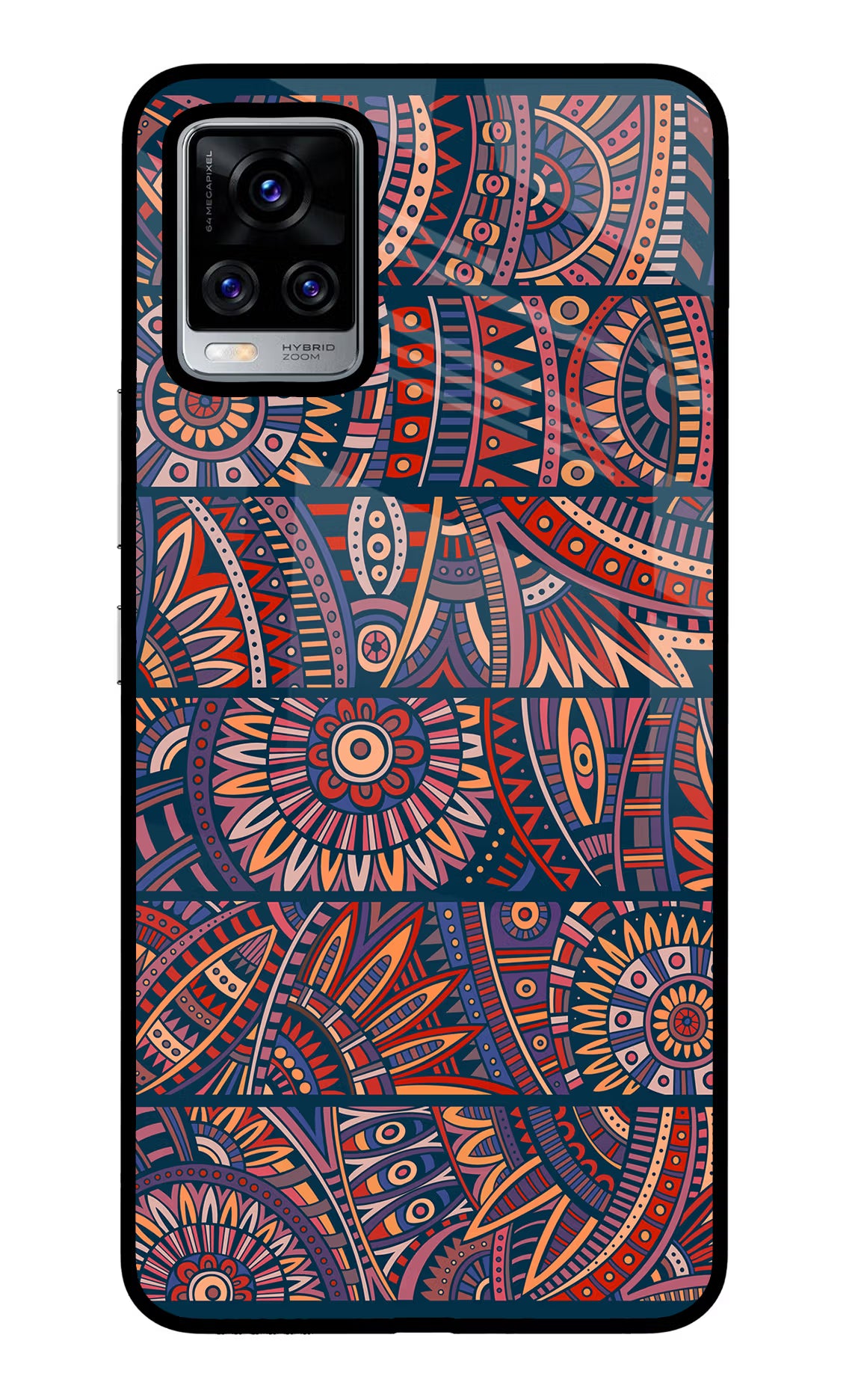 African Culture Design Vivo V20 Pro Glass Case Back Cover by Casekaro