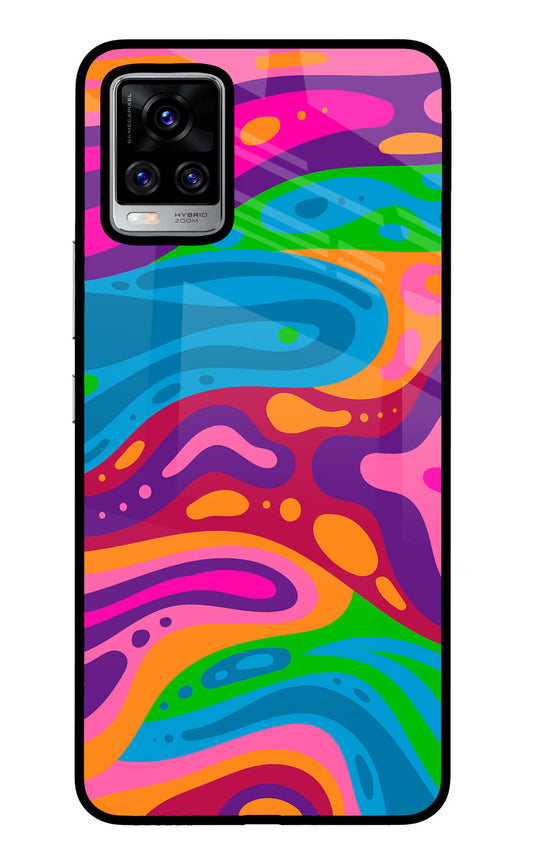 Trippy Pattern Vivo V20 Pro Glass Case