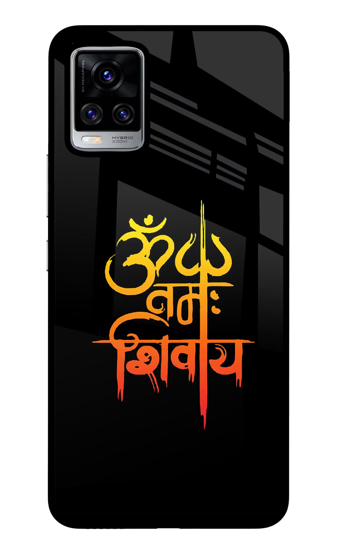 Om Namah Shivay Vivo V20 Pro Glass Case Back Cover by Casekaro