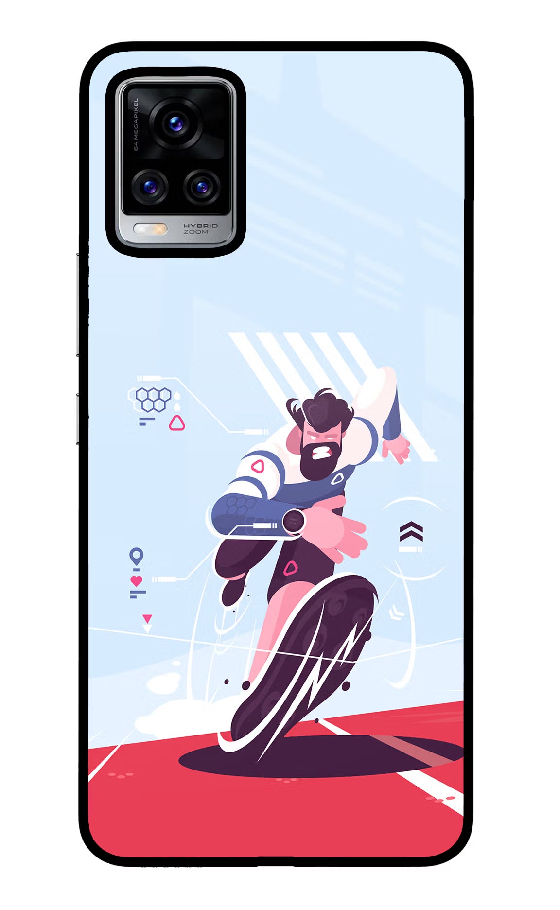 Run Pro Vivo V20 Pro Glass Case Back Cover by Casekaro