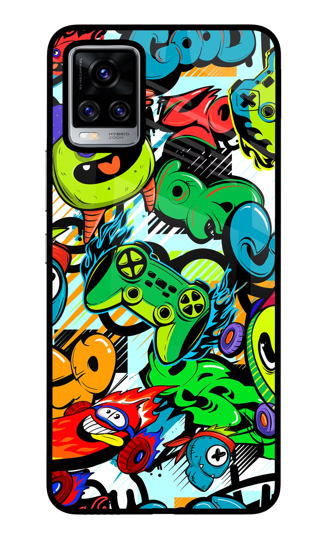 Game Doodle Vivo V20 Pro Glass Case